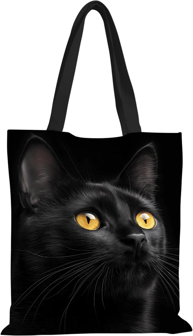 ANNA QUEEN Cat Tote Bag Shoulder Bag Handle Bag for Gym Yoga Picnic Beach Kitchen Reusable - Image 1